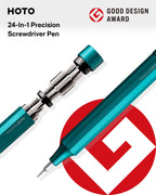 HOTO 24 in 1 Mini Screwdriver Set, Magnetic Torx Bit Set, Eyeglass Repair Kit, EDC Pen Screwdriver for Electronics, Watches, Phones, Laptops, Cameras, Gadgets for Men, Dark Turquoise
