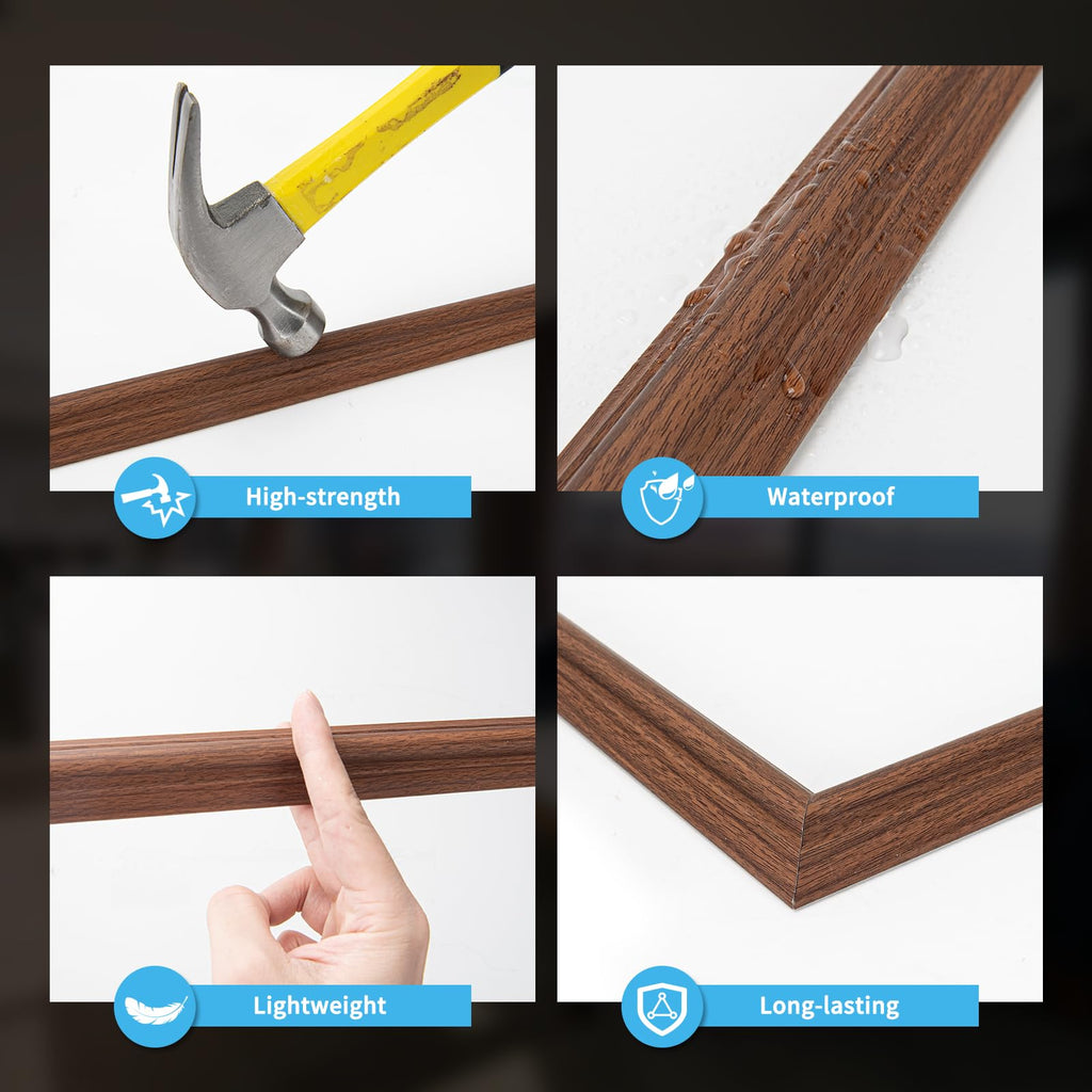 Art3d Pre-Cut Wall Molding Set of 6 pcs, Ready-to-Assemble Wainscoting ...