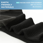 BAMBOO COOL Men's Crew Socks Athletic Cushioned Moisture Wicking 6 Pairs