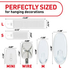 Command Clear Variety Pack, Including 8 Pairs of Picture Hangers, 4 Clear Wire Hooks and 11 Wall Hook for Hanging Home Decor, Damage-Free Hanging Up to 19 Items with Command Strips