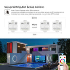 BTF-LIGHTING SP630E Bluetooth Controllers 4 Zones 2.4GHz RF RB4 Remote Kit Support FCOB COB SMD PWM RGBCCT RGBWW LED Strip DC5V DC12V DC24V