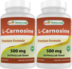 Best Naturals L-Carnosine 500 mg 100 Vcaps (100 Count (Pack of 2))