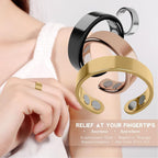 ZCVFA Vayro Ring, Original Mgntc Wellness Ring for Women and Men Stainless Steel Open Lightweight and Water-Resistant Rings（Gold&Silver&Rose Gold&Black）