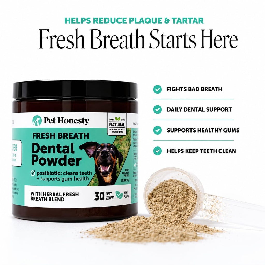 Pet Honesty Vet Approved Dog Teeth Cleaning Powder, 30 Servings
