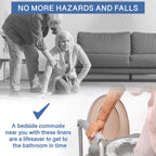 Commode Liners - 100 Strong Portable Commode Toilet Bags - Easy to Use Bedside Commode Liners - Bedside Toilet Potty Liners That Support Dignity of Seniors - No Buckets to Wash - NO Absorbent Pad