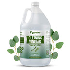 Crystalino 6% Cleaning Vinegar Cleaner (1 Gallon) Eucalyptus Essential Oil Powered for Home, White Industrial Vinegar for Cleaning Purpose and Laundry, Vinager, Vinagre Blanco de Limpieza, Vinger
