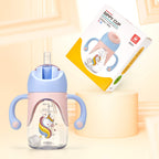 hahaland Sippy Cups for Toddlers 1-3 2-in-1 Unicorn Spout & Straw Sippy Cup