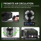 DAOTAILI 2-Pack 4” Grow Tent Fan With Temperature And Humidity Meter,Automatic Humidity Control,Oscillating Fan For Hydroponic Ventilation Circulation With Clips,Adjustable Speed Quiet Greenhouse