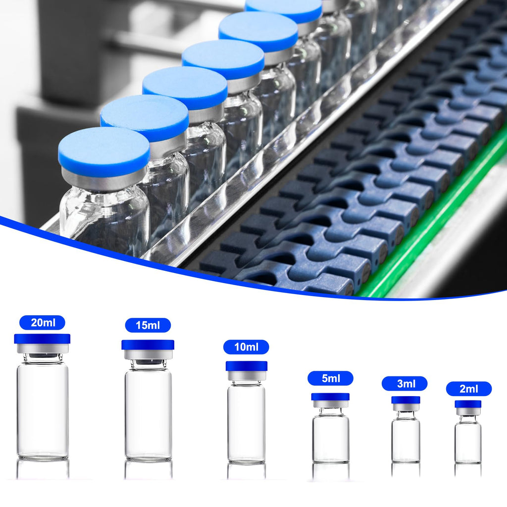 Ehoycq 2ml Sealed Sterile Glass Empty Vials for Injection, 10 Pack