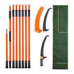 VEVOR Manual Pole Saw, 7.3-27 ft Extendable Tree Pruner, Sharp Steel Blade High Branches Trimming, Manual Branch Trimmer with Lightweight 8 Fiberglass Handles, for Pruning Palms and Shrubs