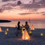 Hompavo 【Upgraded】 Flame Lights with Remote, Timer, 4-Mode Rechargeable