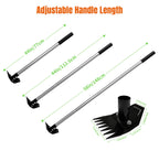 ATLRGISL Weed Puller Tool with Long Handle, Manual Weed Remover Tool, 2 in 1 Weed Rake&Grabber and Garden Hoe, Dandelion Gardenia Heavy Duty Uprooting Tool for Yard, Lawn and Garden, 58Inch