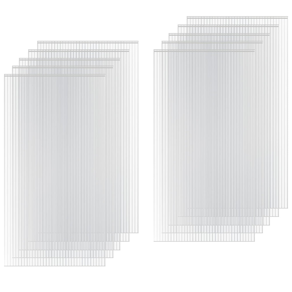 Sinimaka 10 Pack Polycarbonate Greenhouse Panels, 8' x 4' x 0.24'' Twin-Wall Polycarbonate Sheets, All Weather Clear Roof Panels Greenhouse Replacement Panels