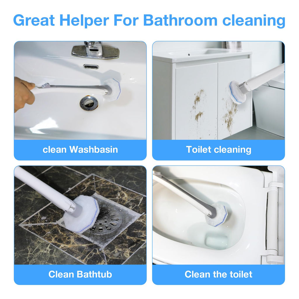Ganliving 50 Count Disposable Toilet Brush Refills, Toilet Bowl Cleaner, Compatible with Most Toilet Wand for Home and Bathroom Cleaning
