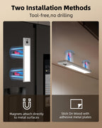 EZVALO 3-Pack 10inch Under Cabinet Lighting with Remote, 2400mAh Rechargeable Motion Sensor Lights, Magnetic Dimmable Closet Light, Timer, 3 Color Temps Wireless Lights for Kitchen, Pantry, Stair