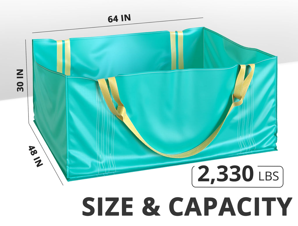 Dumpster Bag for Waste Management, Reusable Yard Waste Container - 1 Pack