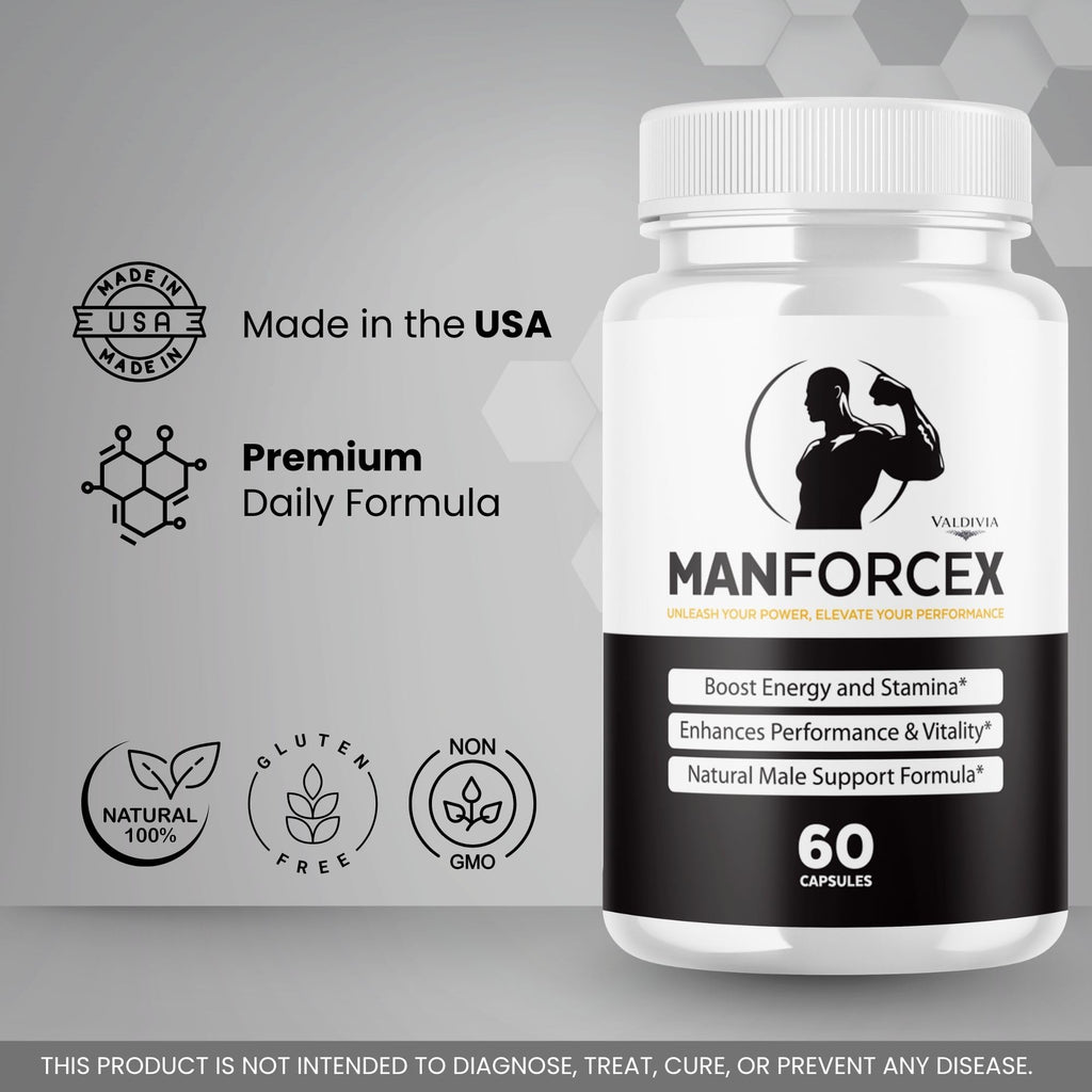 Valdivia (5 Pack) Man Force X Capsules - Official ManForceX Supplement, Premium Formula, Natural Vitamins for Health & Wellness - 300 Capsules for 5 Months