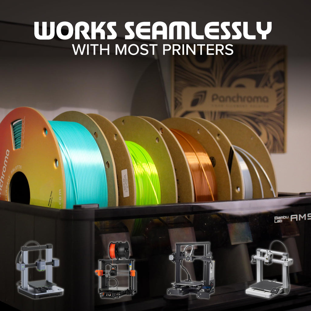 Polymaker Panchroma PLA Purple 3D Printer Filament, 1.75mm, 1kg Spool, Easy to Print, High Speed Printing, Tangle Free, AMS Compatible, Perfect for Toys, Decor, Miniatures, Models & Cosplay