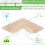 NeuHeils Silicone Foam Dressing with Gentle Border 4''x4'' for Bed Sore Leg Ulcer 20 Pack, High Absorbency Waterproof Silicone Wound Bandage
