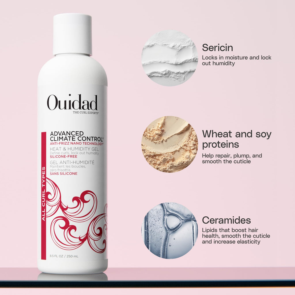 Ouidad Advanced Climate Control Heat & Humidity Curl Gel, Long-Lasting Hold