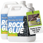 Teexpert Rock Glue for Landscaping: 2 Gallon New 2026 Formula Ready-to-Use Gravel Glue for Pea Gravel, Stones, Pebbles, River Rock – Strong Adhesion for Outdoor Landscape, Driveways Edge, Patio, Yard