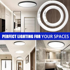 Celiwace FC8T9/CW 22W and FC12T9/CW 32W Cool White Set, 8 inch T9 22 Watts Circular Light Bulbs, 12 inch 32 Watts Circline Fluorescent Bulb Round Ring Bulb CRI 80, G10q Prong