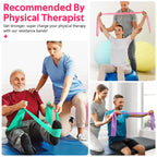 Resistance Bands for Working Out, Exercise Bands for Physical Therapy, Stretch, Recovery, Pilates, Rehab, Strength Training and Yoga Starter Set