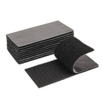 2x4 inch Strong Adhesive Hook and Loop Tape - Sticky-Backed Adhesive Fasteners, Suitable for Home Organization, Carpet Fixation, Sofa Cushion Fixation and DIY Crafts (Black, 2 in x 4 in, 10 Pairs)