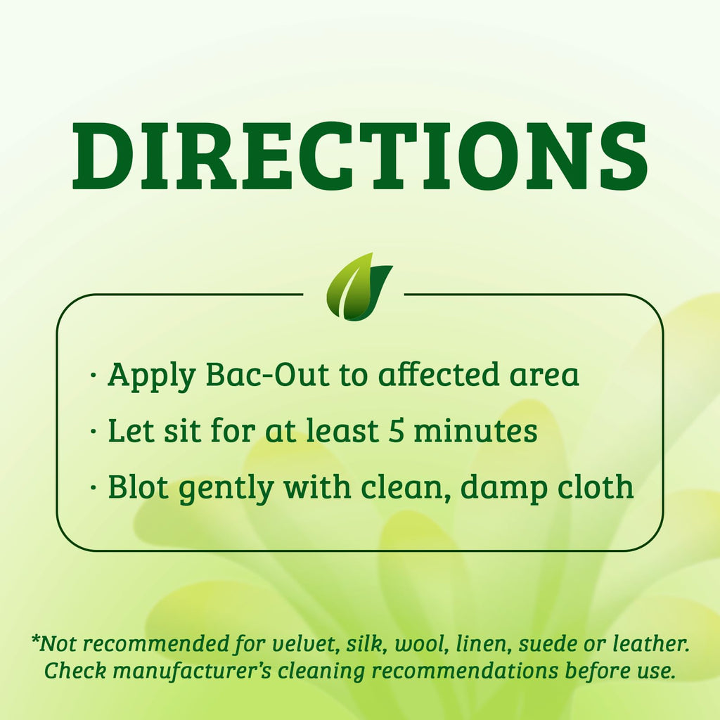 Biokleen Bac-Out Stain Remover for Clothes & Carpet - 32 Ounce - Natural, Enzymatic, Destroys Stains & Odors Safely, for Pet Stains, Laundry, Diapers, Wine, Carpets, Eco-Friendly, Plant-Based