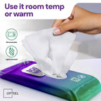 OPTEEL Thick & Large Body Wipes for Adults Bathing No Rinse – Shower Wipe, Ideal for Men, Women & Elderly – Soft & Gentle, Travel Wipes Perfect Alternative to Shower – 8 Packs (80ct)