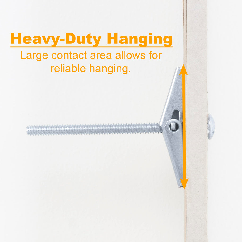 KURUI Heavy Duty Hollow Drywall Anchors for Sheetrock Ceiling, Toggle Bolts and Wing Nut Kit, 28Pcs Metal Dry Wall Anchors and Screws Assortment Set, Butterfly Anchor for Hanging 1/8, 3/16, 1/4