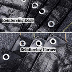 Tarps Heavy Duty Waterproof 8x12ft,TEZONG Black Tarp 16Mil Plastic Tarpaulin Outdoor Tarp Cover for Emergency Rain,Patio Furniture,Wood,Roof,Camping,Car,Pool