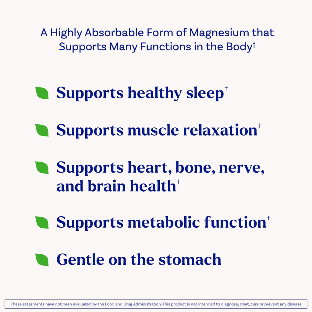 Natrol Magnesium Glycinate 240 mg, High Absorption Magnesium Supplement for Healthy Sleep and Body, 120 Capsules, Up to a 60 Day Supply