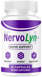 NervoLyn Capsules - Official Nervo Lyn Advanced Supplement Formula Nerve Health, Natural NervoLyn Brain & Memory Focus Vitamins Suppor for Overal Health & Wellness, 60 Capsules for 1 Month