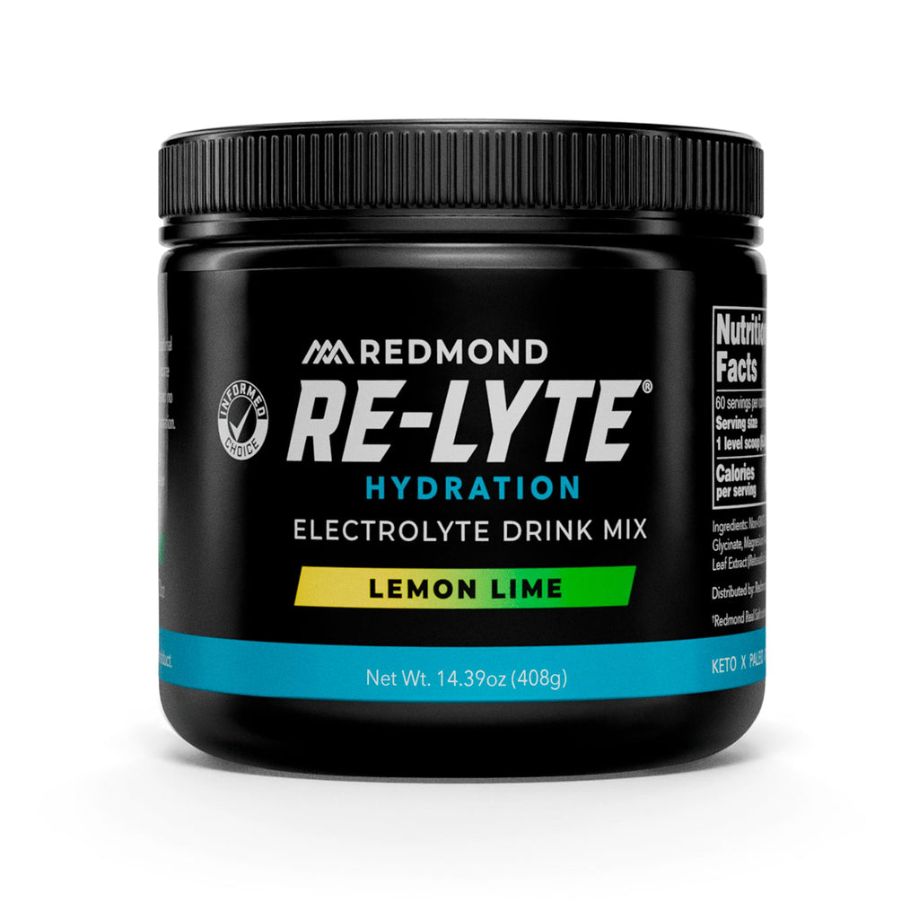 REDMOND Re-Lyte Sugar Free Electrolyte Powder Drink Mix (Lemon Lime)