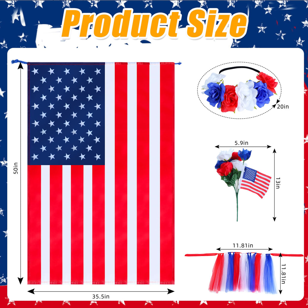 Muximud 4Pcs Skeleton Costume Flag Cape Wreath Flower Skirt