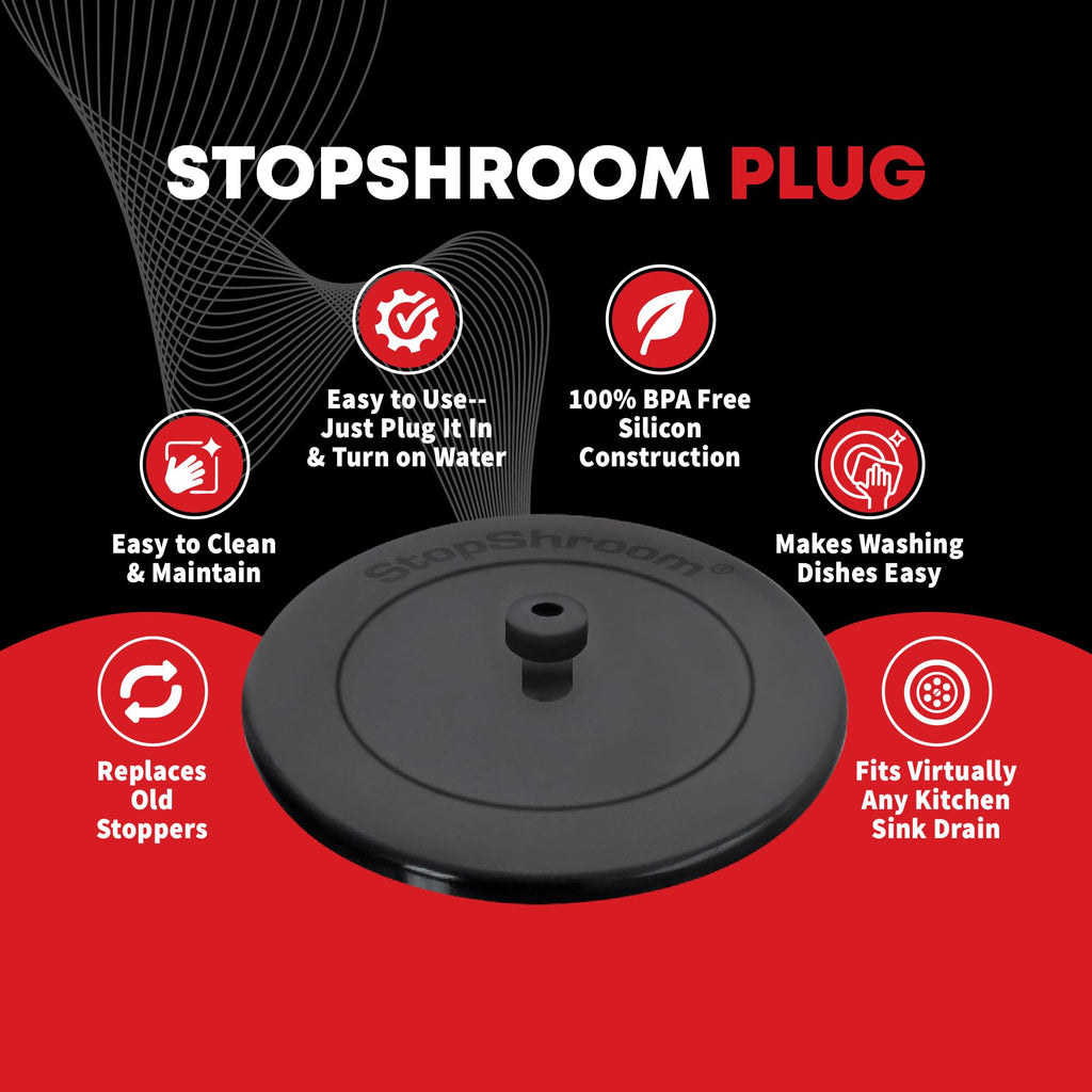 SinkShroom Revolutionary Clog-Free Sink Strainer Basket with Stopper, Stainless Steel