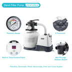 INTEX 2,650 GPH Krystal Clear Sand Filter Pump and Saltwater Pool Chlorine System for Above Ground Pools, Pool Cleaner System with Automatic Timer