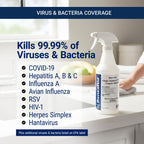 BenzaRid Pro Mold Killer Fungicide Disinfectant including Aspergillus Niger (Black Mold) H5N1 Pack | Multi-Purpose Fungicide, Mildewstat, Disinfectant, Virucide | EPA Reg. 1 Gal + 32 oz.