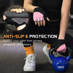Sunnex Gym Gloves - Fingerless, Breathable Workout Gloves for Weightlifting, Sports Training