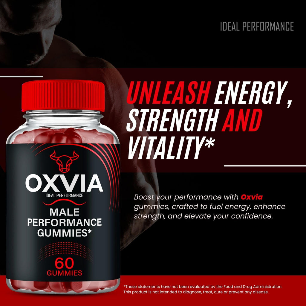 Oxvia Male Performance Gummies, Official Oxvia Supplement Gummies - Maximum Strength Performance, All Natural Support Overall Health & Wellness, Ox Via Advanced Support Gummy Reviews (2 Pack)