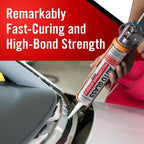 Berkland Polyurethane Windshield Adhesive, Black - Fast Curing Glass Glue