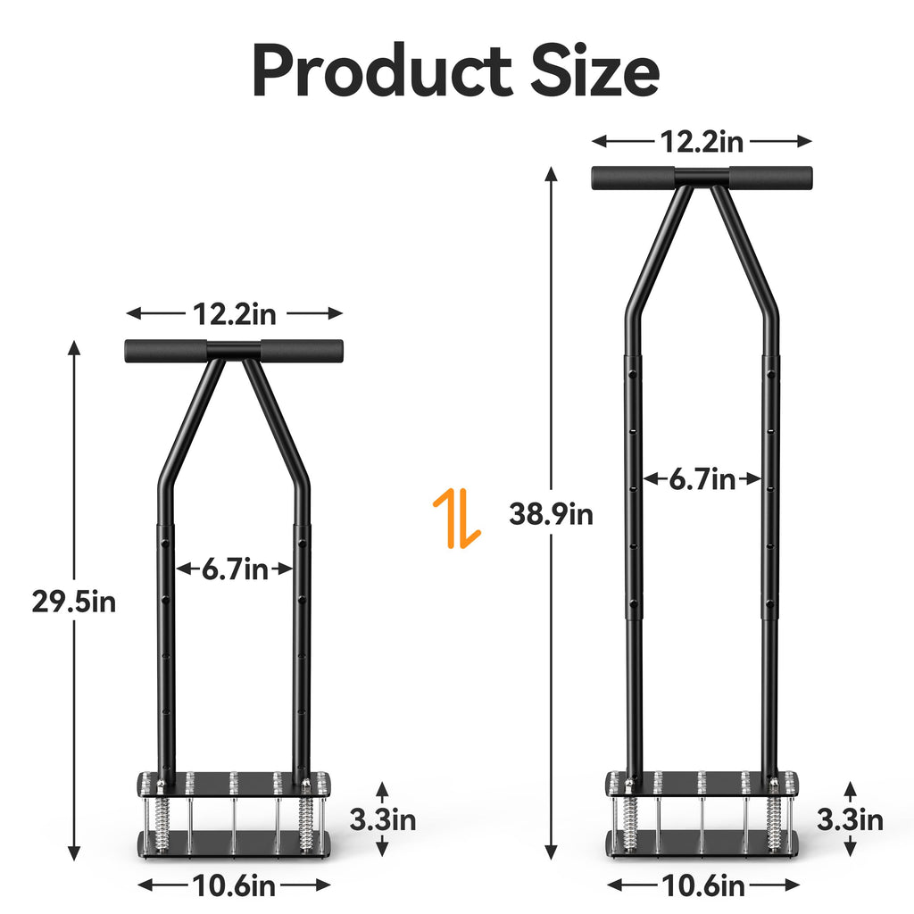 Knee-Friendly Lawn Aerator Tool, Spring Loaded Self-Cleaning Spike Aerator