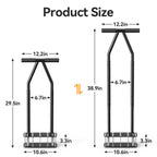 Knee-Friendly Lawn Aerator Tool, Spring Loaded Self-Cleaning Spike Aerator