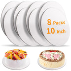 8 Pcs Cake Boards,10 inch Round Cardboard Cake Rounds Cake Base