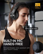 Picun B8 Wireless Bluetooth Headphones, 120H Playtime, 3EQ Modes, Black