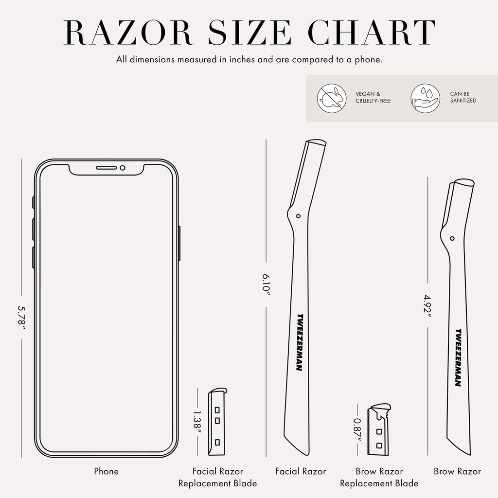 Tweezerman Facial Razor Stainless Steel