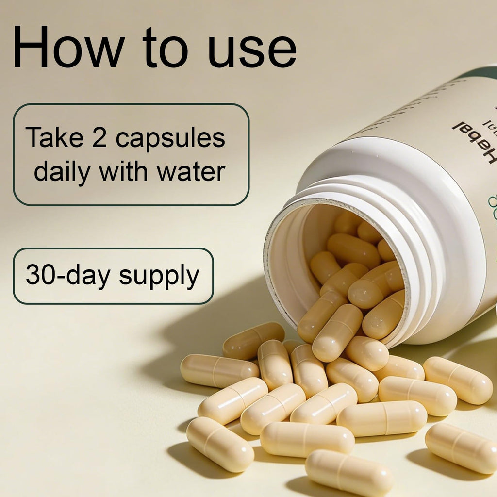 PKQLQ Lymph Drainage Capsules | Natural Detoxification Help Maintain the Healthy Fluid Balance of Both Women and Men, Promote Blood Virculation and Maintain Good Health. 60 Capsules (1)