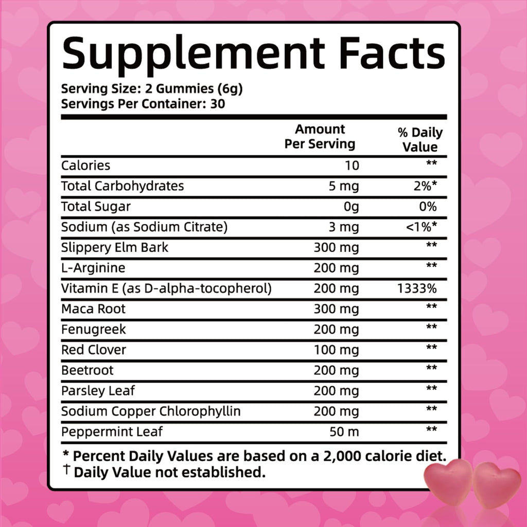 Itiban Pheromone Gummies for her, Women Slippery Elm, Enhance Charm, Supports Balance, Confidence & Social Vibe, Vegan, Non-GMO, Gluten-Free, Strawberry Flavor, 60 Gummies