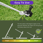 Tree Stake Kit, Heavy Duty Steel 11.8 Inch Steel Tree Stakes and Supports for Young Tree Anti Strong Wind, Leaning Tree Anchor Straightening Kit (4)